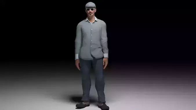 3D Fully Rigged Standing Person