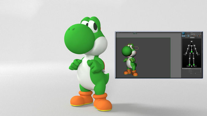 YOSHI - RIGGED - READY FOR ANY GAME OR FOR A VIDEO 3D model