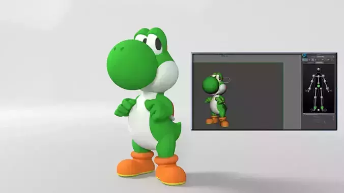 YOSHI - RIGGED - READY FOR ANY GAME OR FOR A VIDEO 3D model