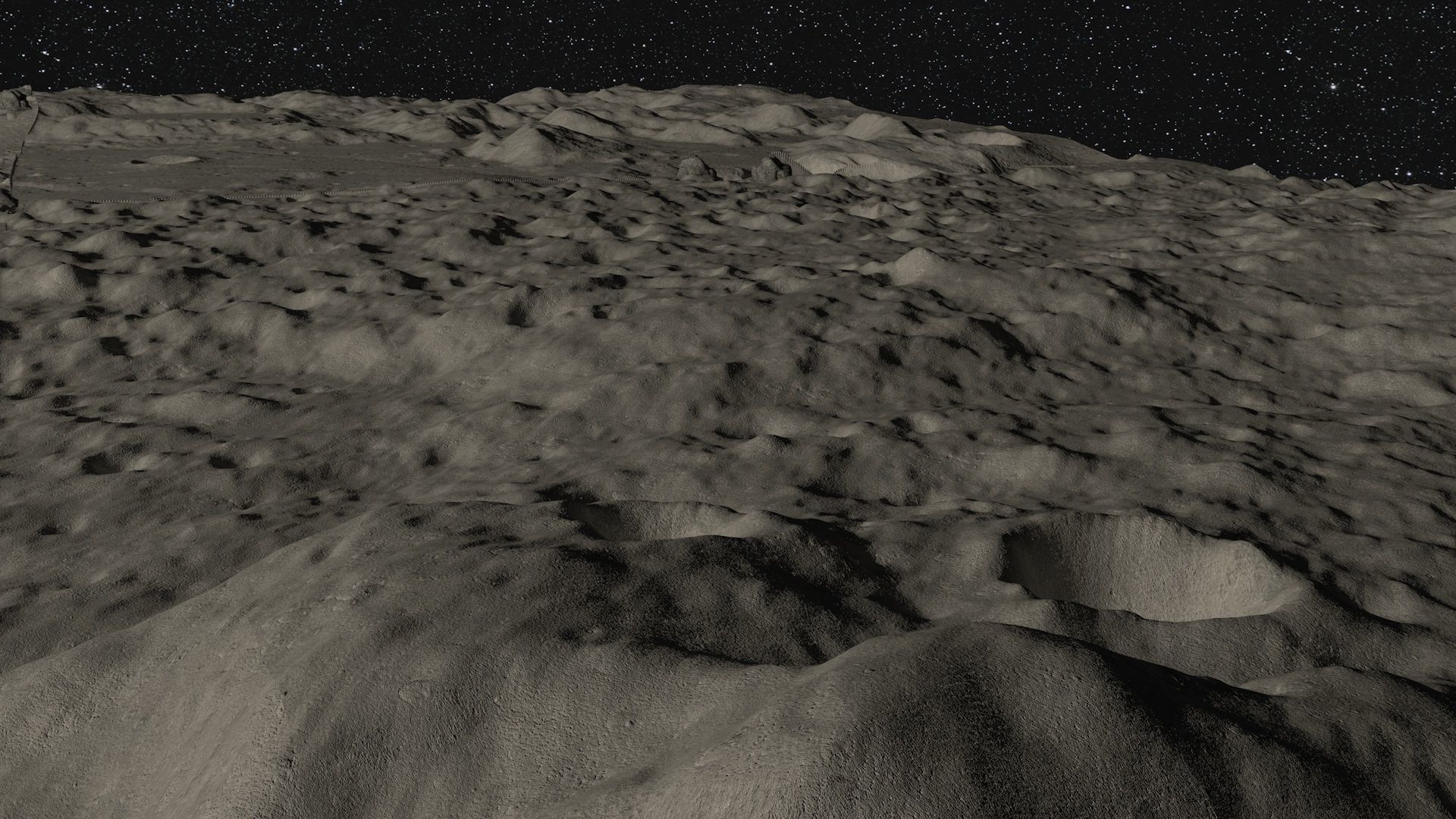 Realistic Moon Surface 3D model_3