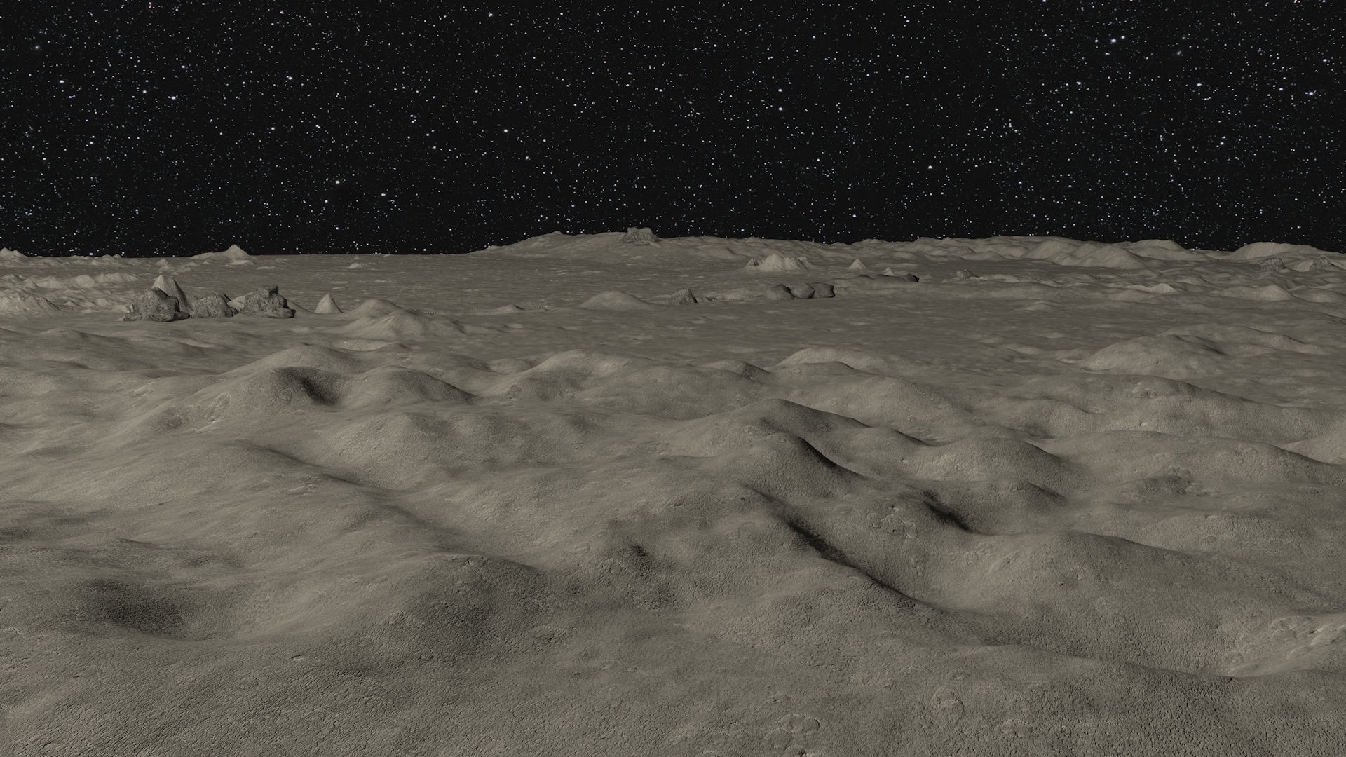 Realistic Moon Surface 3D model_1