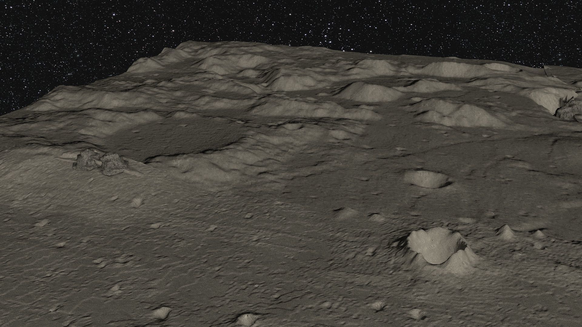 Realistic Moon Surface 3D model_2