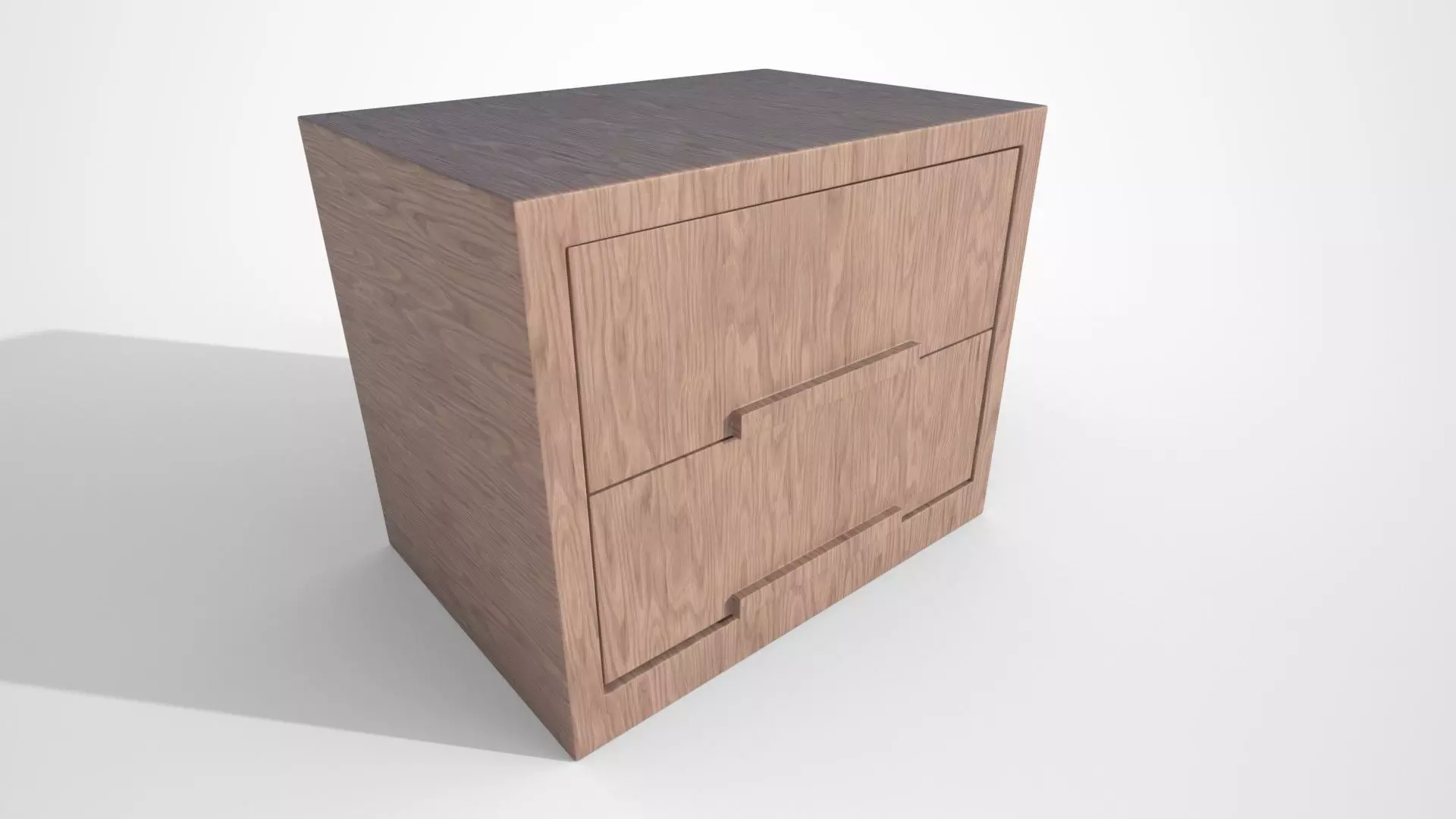 Bedside Table Wood Free 3D model