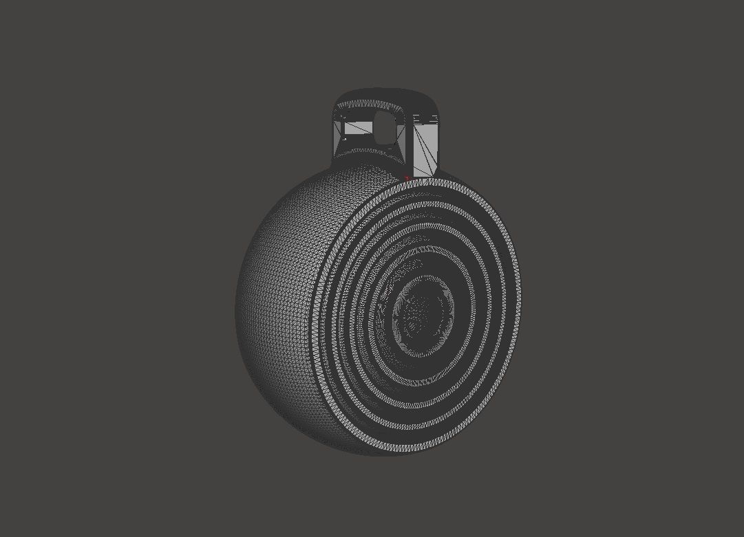 Gyroscopic Keychain gadget 3D print model_9