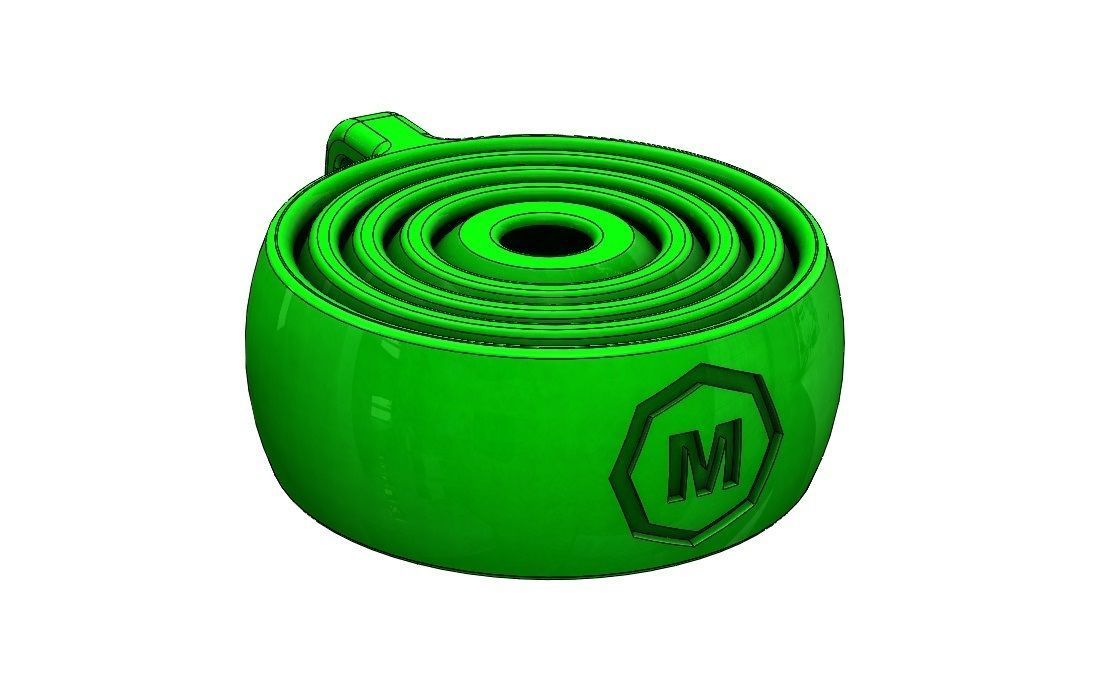 Gyroscopic Keychain gadget 3D print model_3