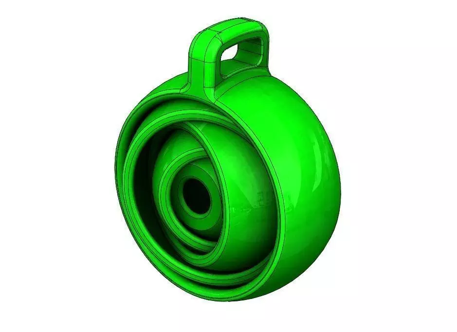 Gyroscopic Keychain gadget 3D print model_0