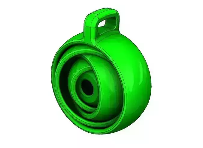 Gyroscopic Keychain gadget 3D print model