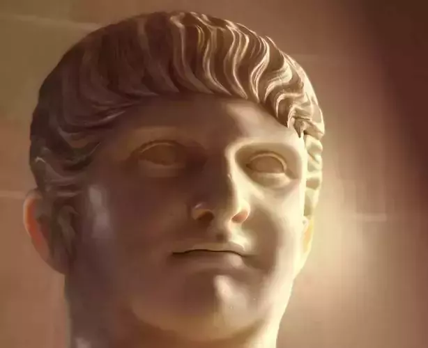 A bust of Roman Emperor Nero 3D model
