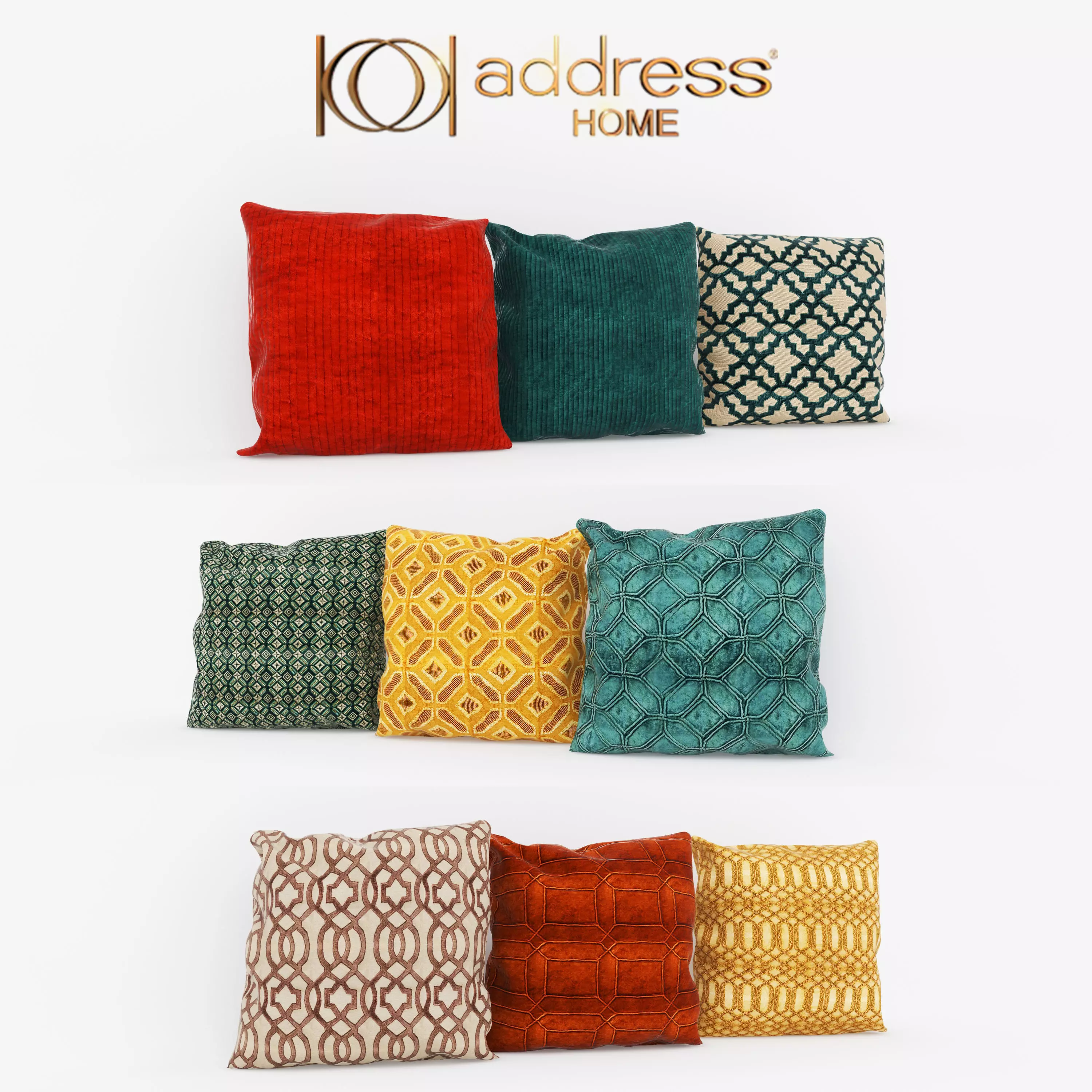 Set-134 three pillows 3D model