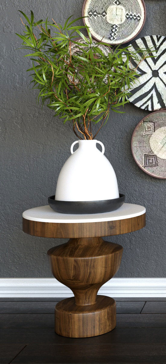 Set-135 african basket wall art 3D model_2