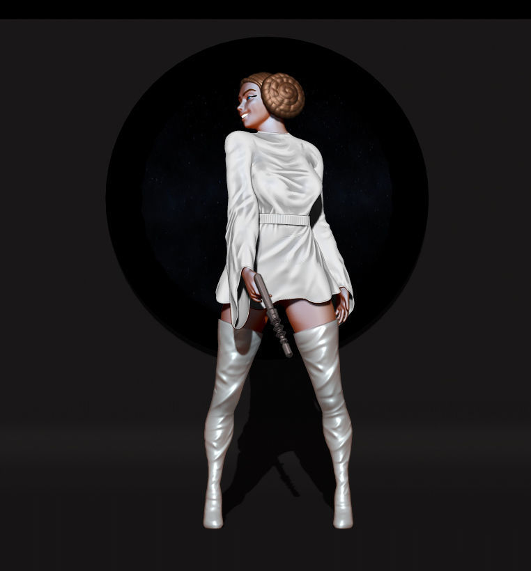 Princess Leia 3D model_1
