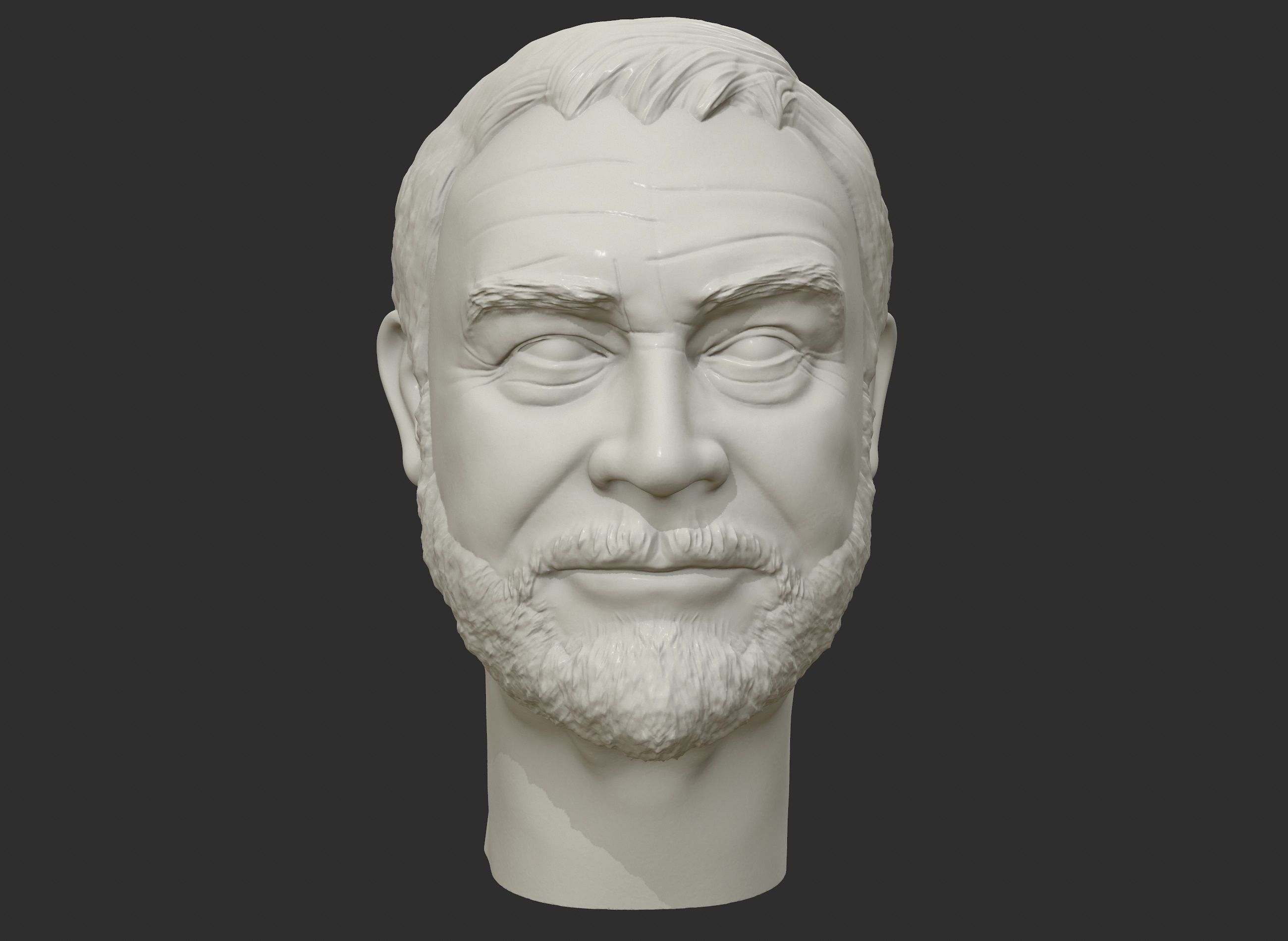 Sean Connery 3D printable portrait sculpture  3D print model_7