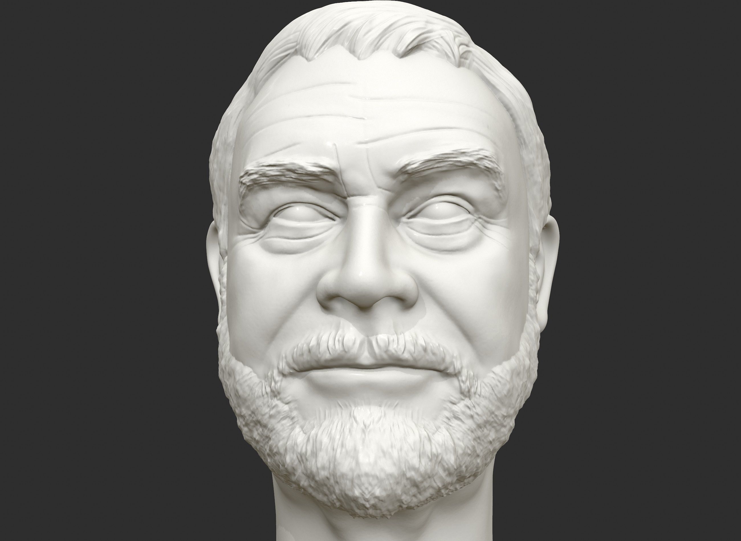 Sean Connery 3D printable portrait sculpture  3D print model_3