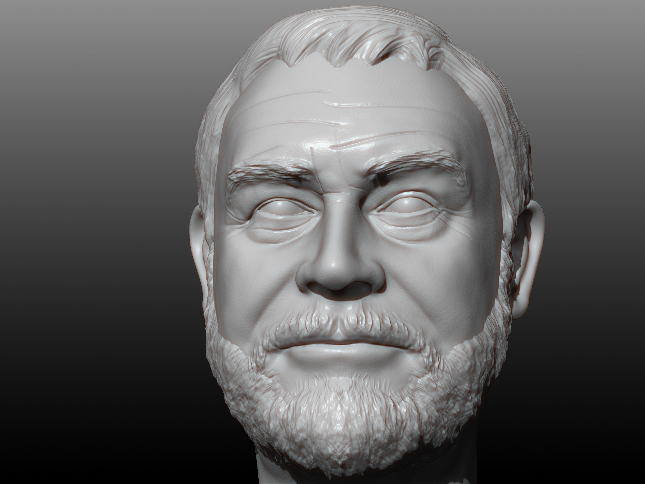 Sean Connery 3D printable portrait sculpture  3D print model_2