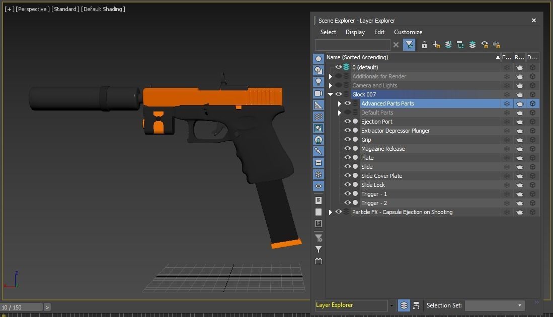 Glock 007 Free 3D model_11