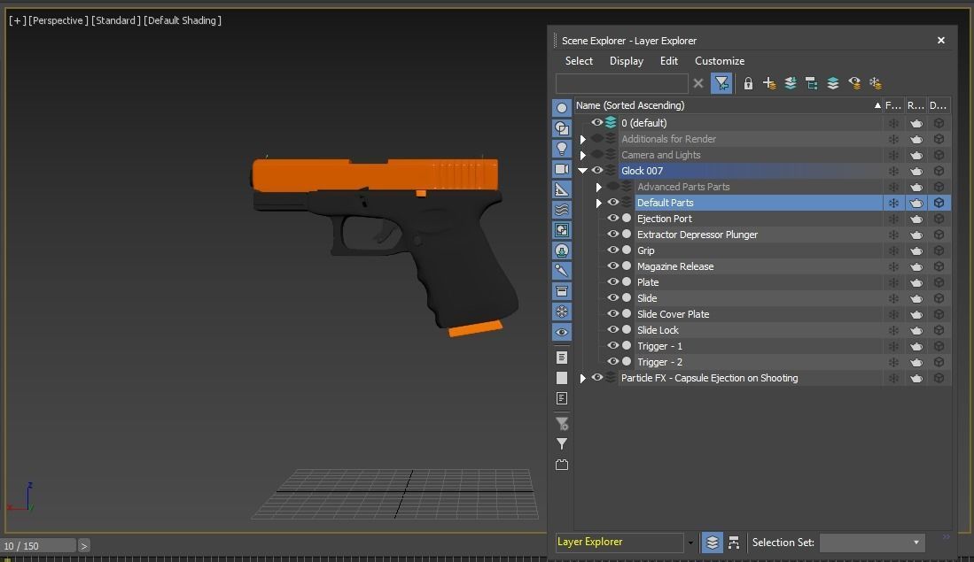 Glock 007 Free 3D model_10