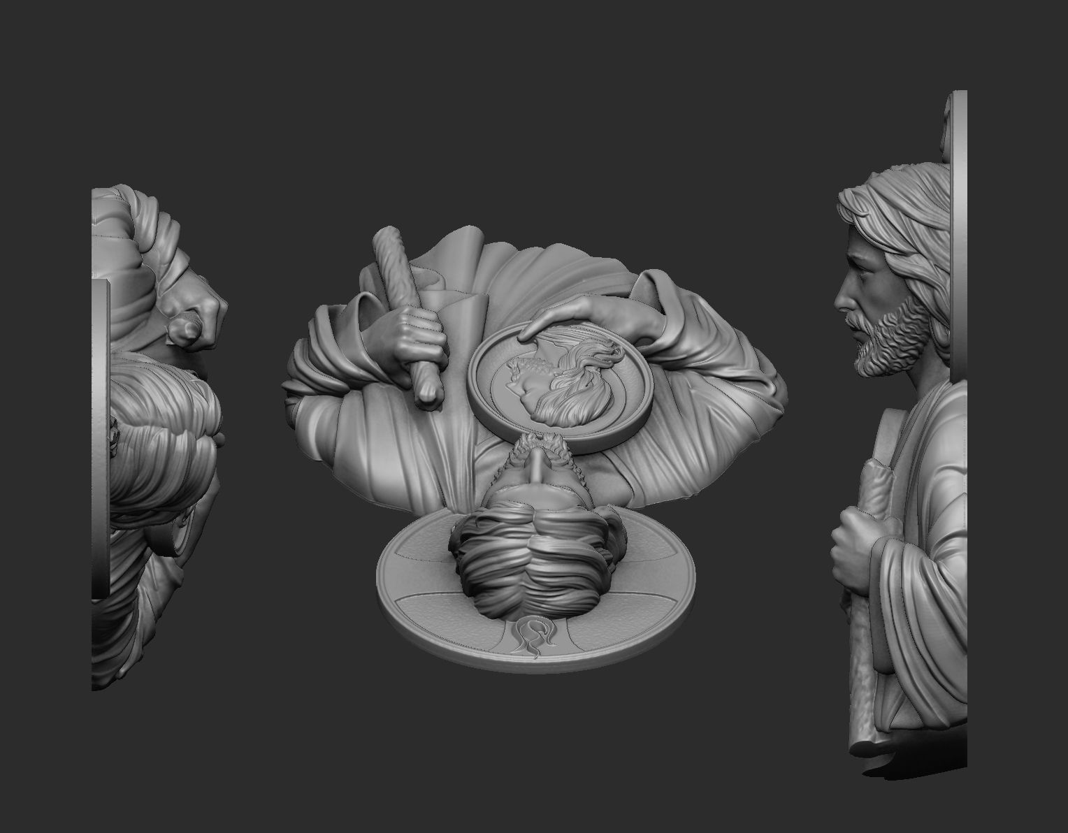Saint Jude Pendant 3D print model_3
