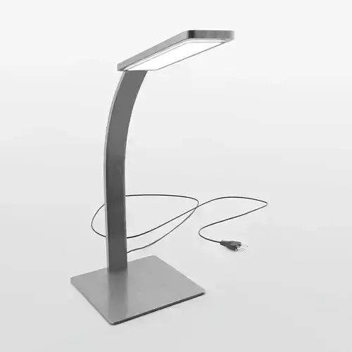 Modern brushed aluminium lamp  -  V-Ray