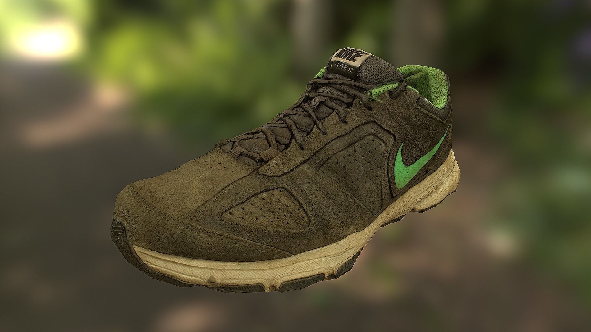 Worn Nike shoe low poly 3D model Low-poly 3D model_1