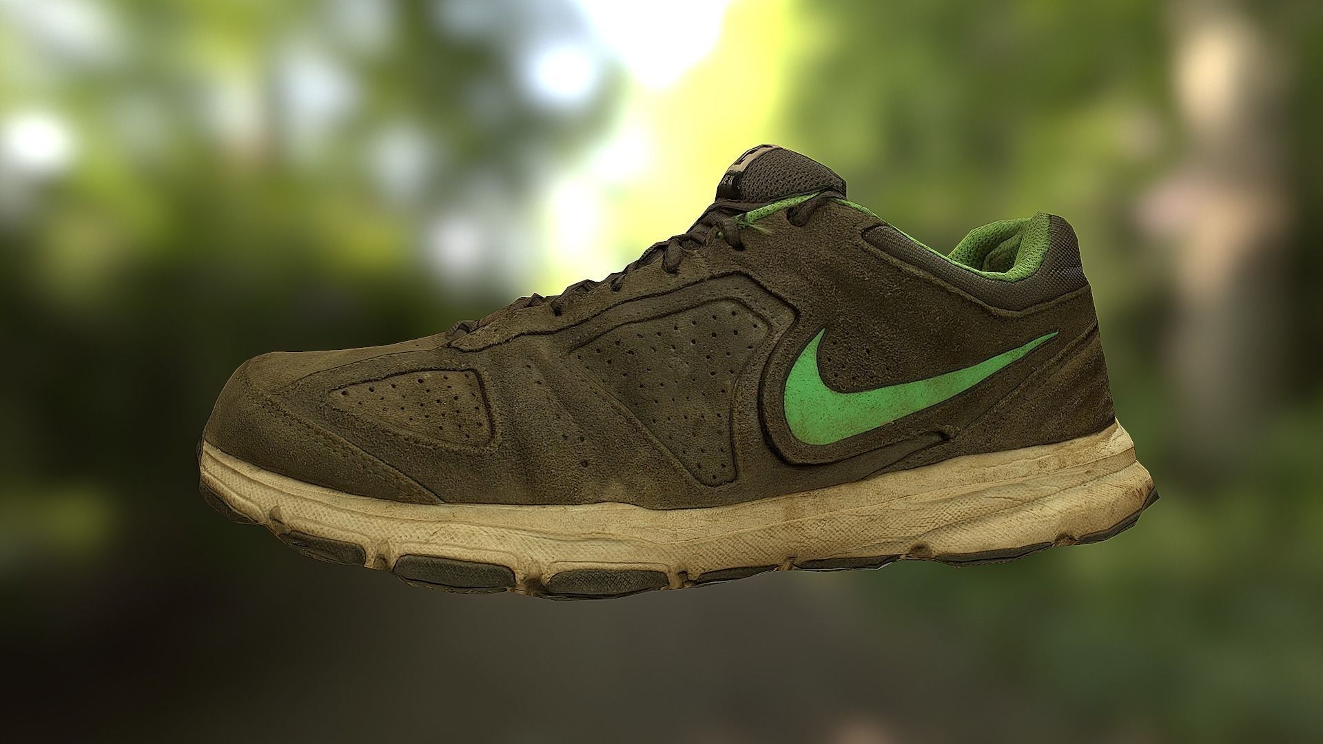 Worn Nike shoe low poly 3D model Low-poly 3D model_5