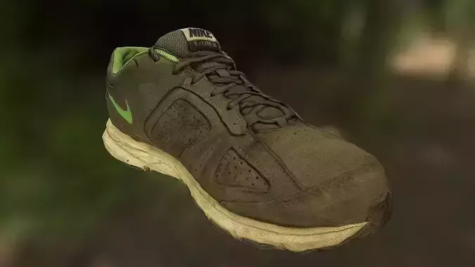 Worn Nike shoe low poly 3D model Low-poly 3D model