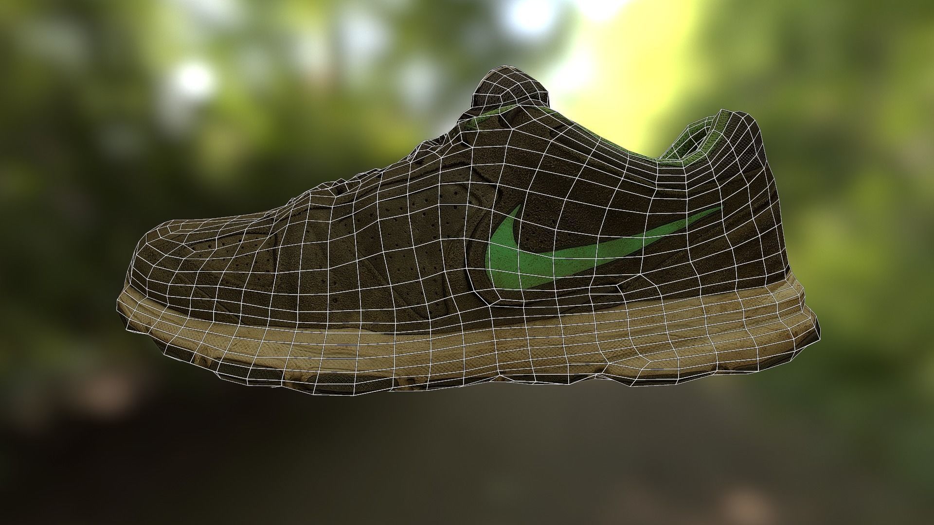 Worn Nike shoe low poly 3D model Low-poly 3D model_13