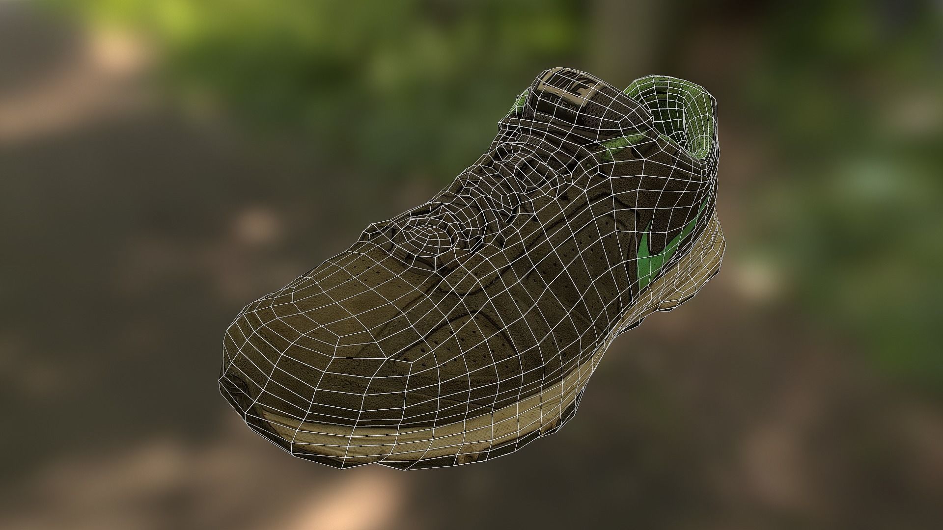 Worn Nike shoe low poly 3D model Low-poly 3D model_9