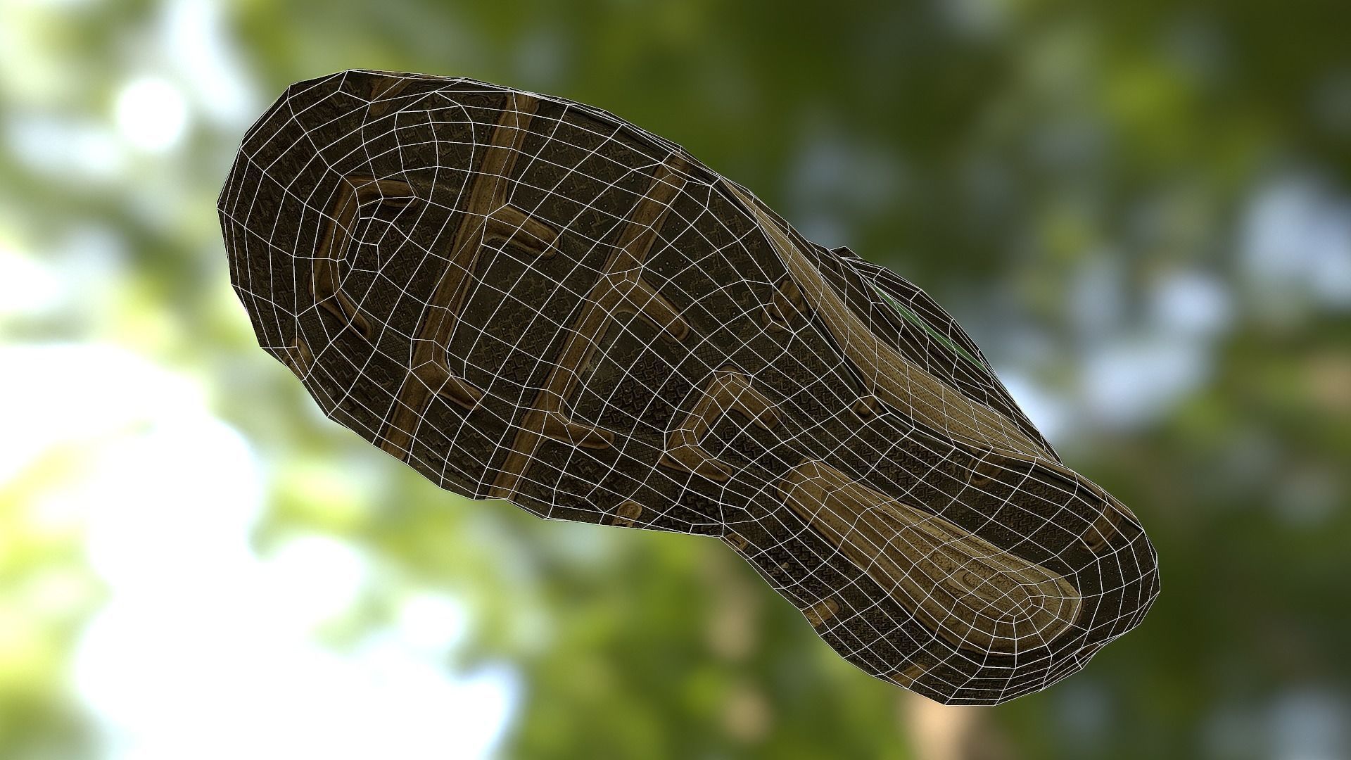 Worn Nike shoe low poly 3D model Low-poly 3D model_15