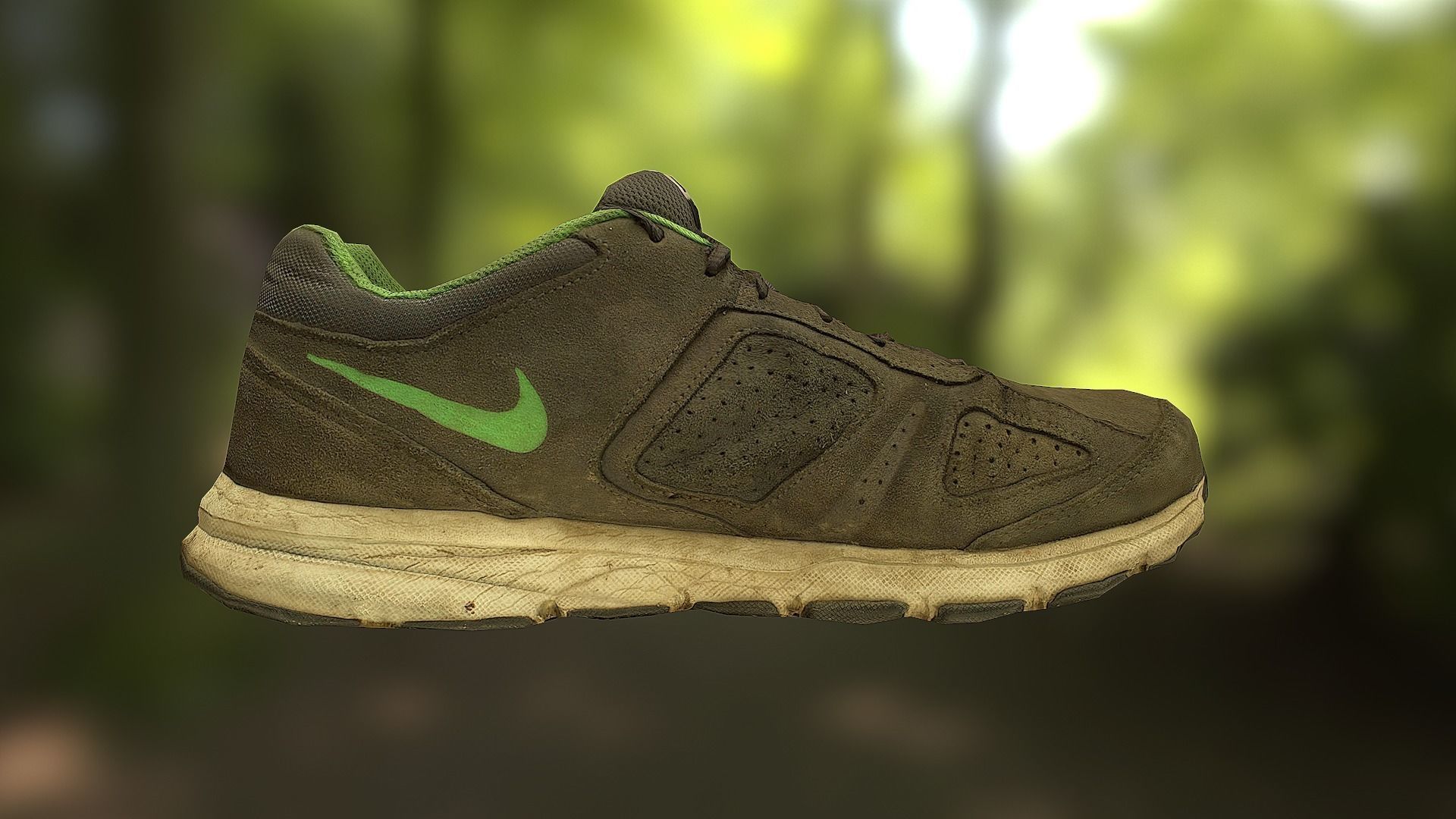 Worn Nike shoe low poly 3D model Low-poly 3D model_4
