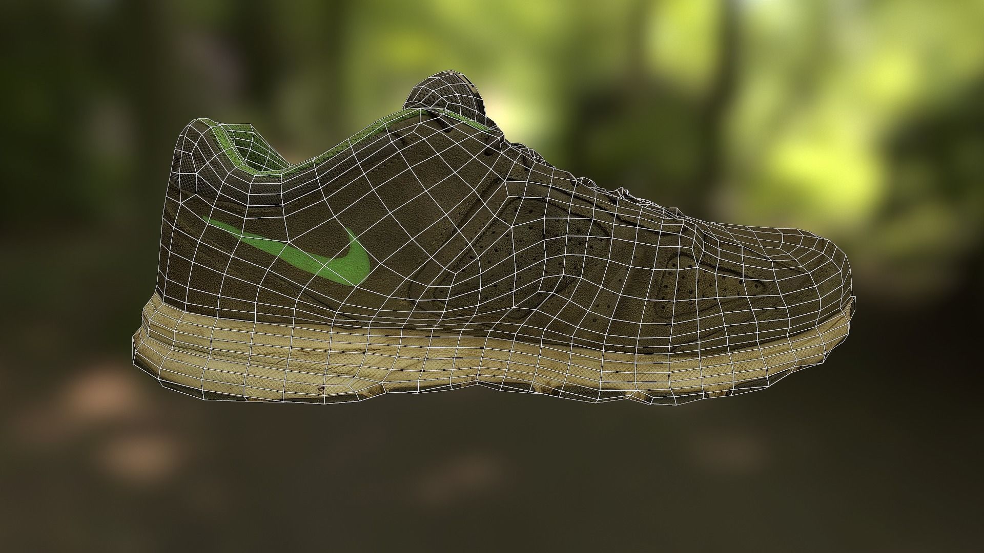 Worn Nike shoe low poly 3D model Low-poly 3D model_12
