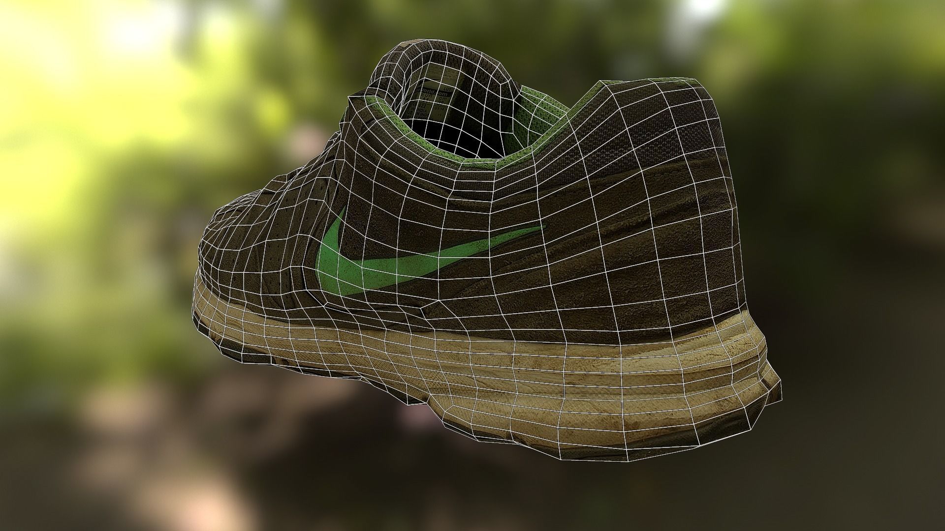 Worn Nike shoe low poly 3D model Low-poly 3D model_11