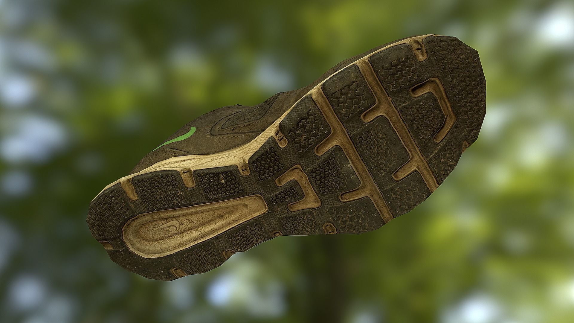 Worn Nike shoe low poly 3D model Low-poly 3D model_6
