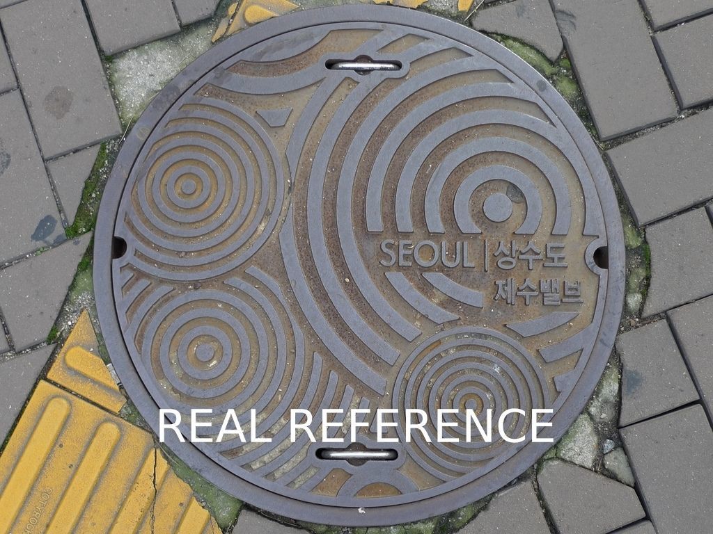 South Korea sewer lid Low-poly 3D model_9
