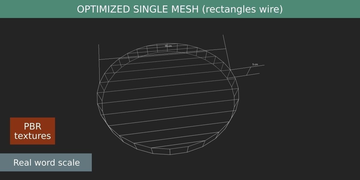 South Korea sewer lid Low-poly 3D model_1