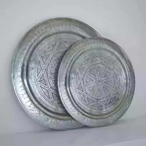 Moroccan Antique Tray 3D model 3D model