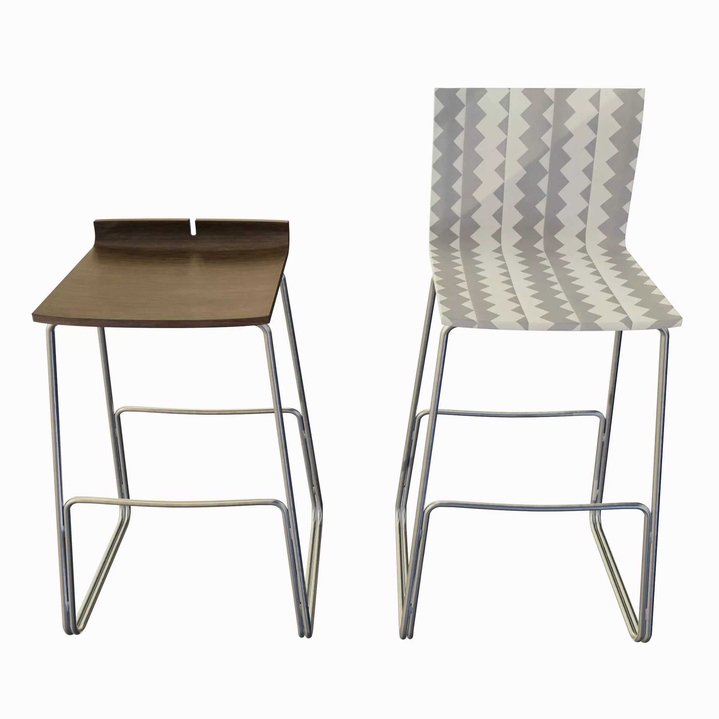 Barstool - models a and b Low-poly 3D model_0