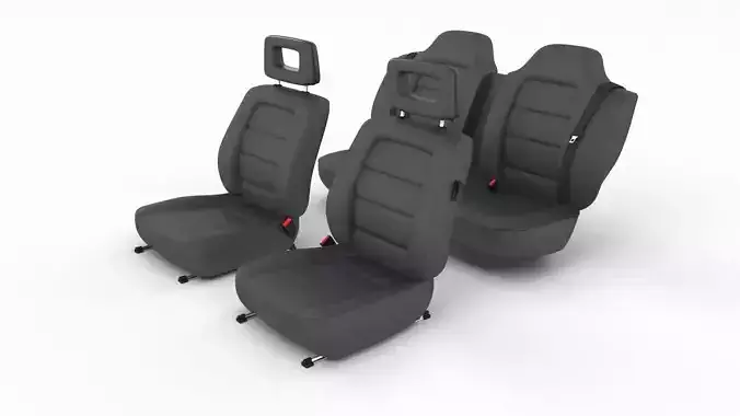 Generic Black Leather Car Seats