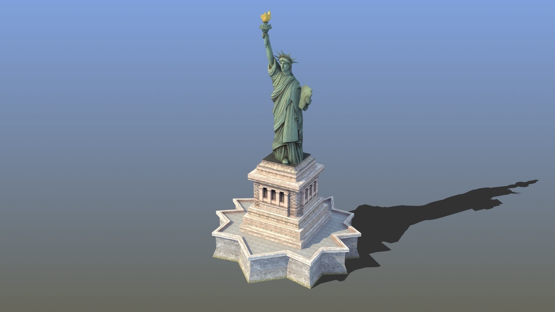Statue of Liberty USA 3D model_1