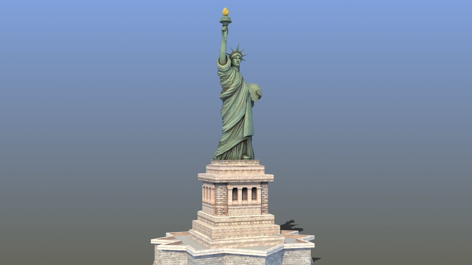 Statue of Liberty USA 3D model_5