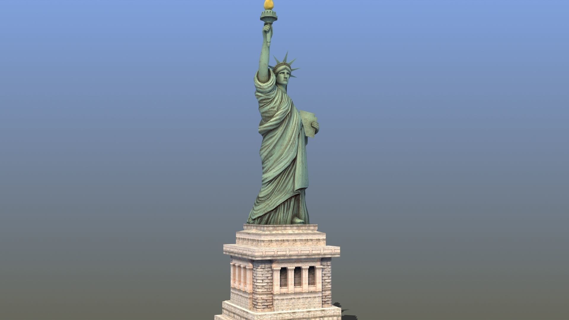 Statue of Liberty USA 3D model_3