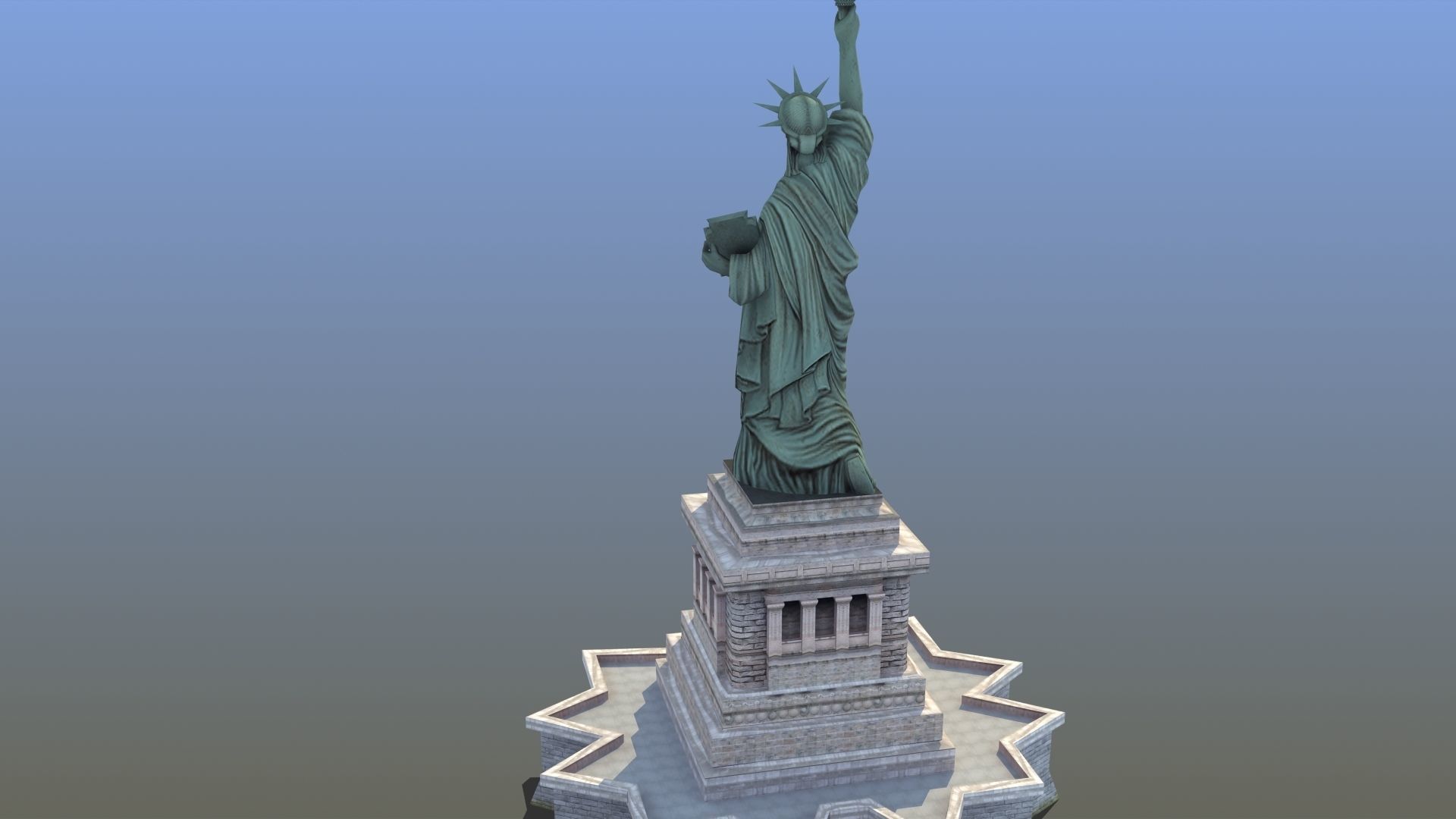 Statue of Liberty USA 3D model_14