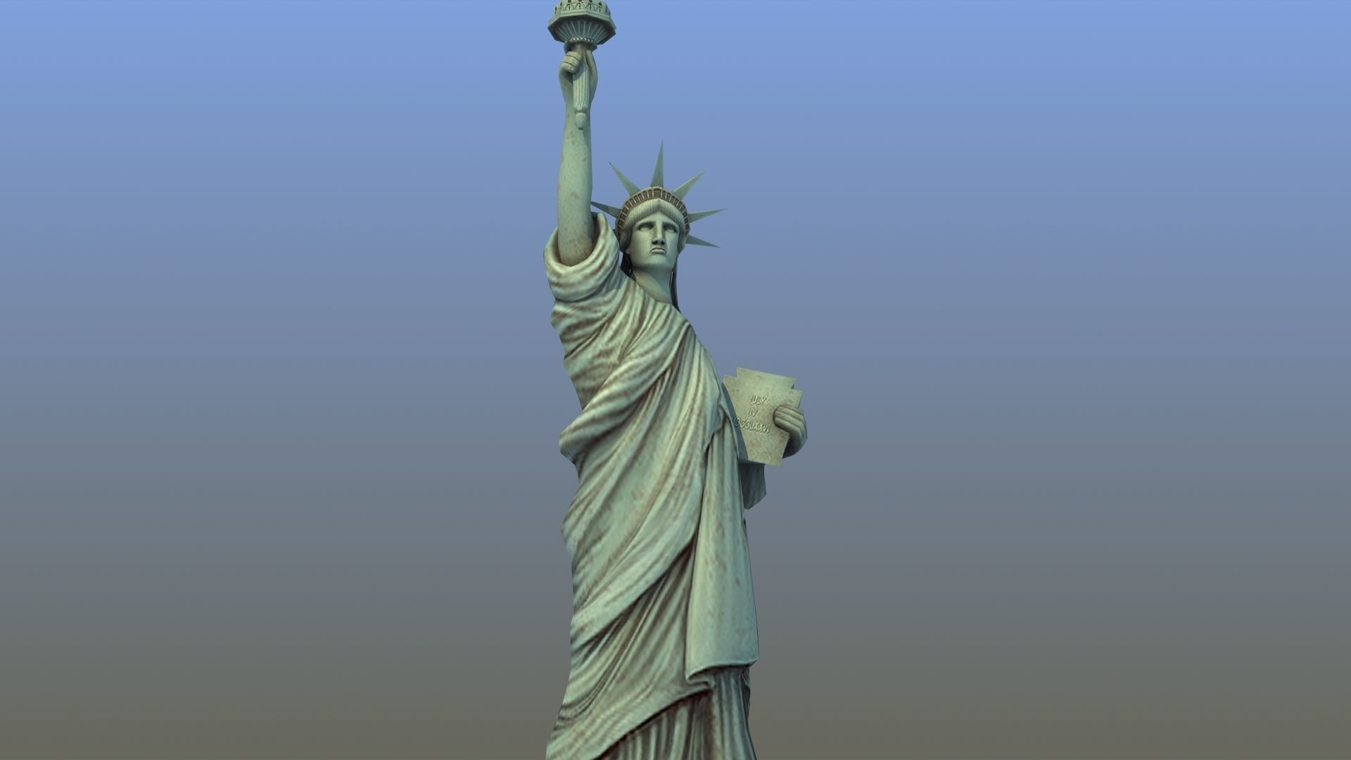 Statue of Liberty USA 3D model_2