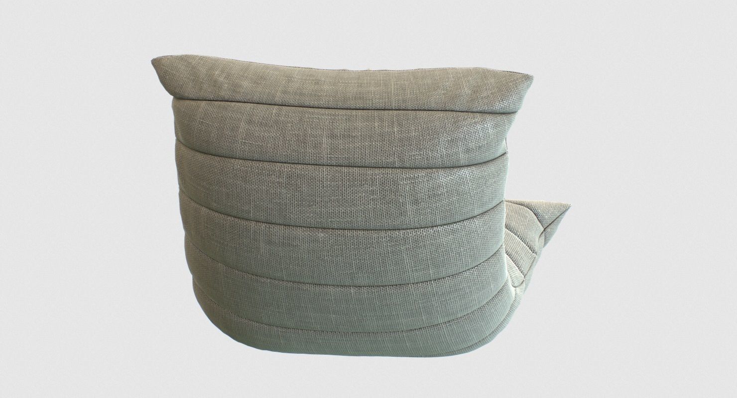 Lounge Bag Low-poly 3D model_5