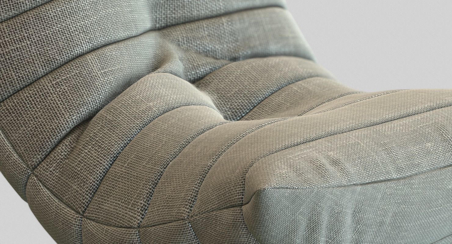 Lounge Bag Low-poly 3D model_1