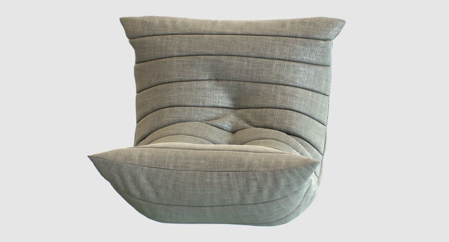 Lounge Bag Low-poly 3D model_9