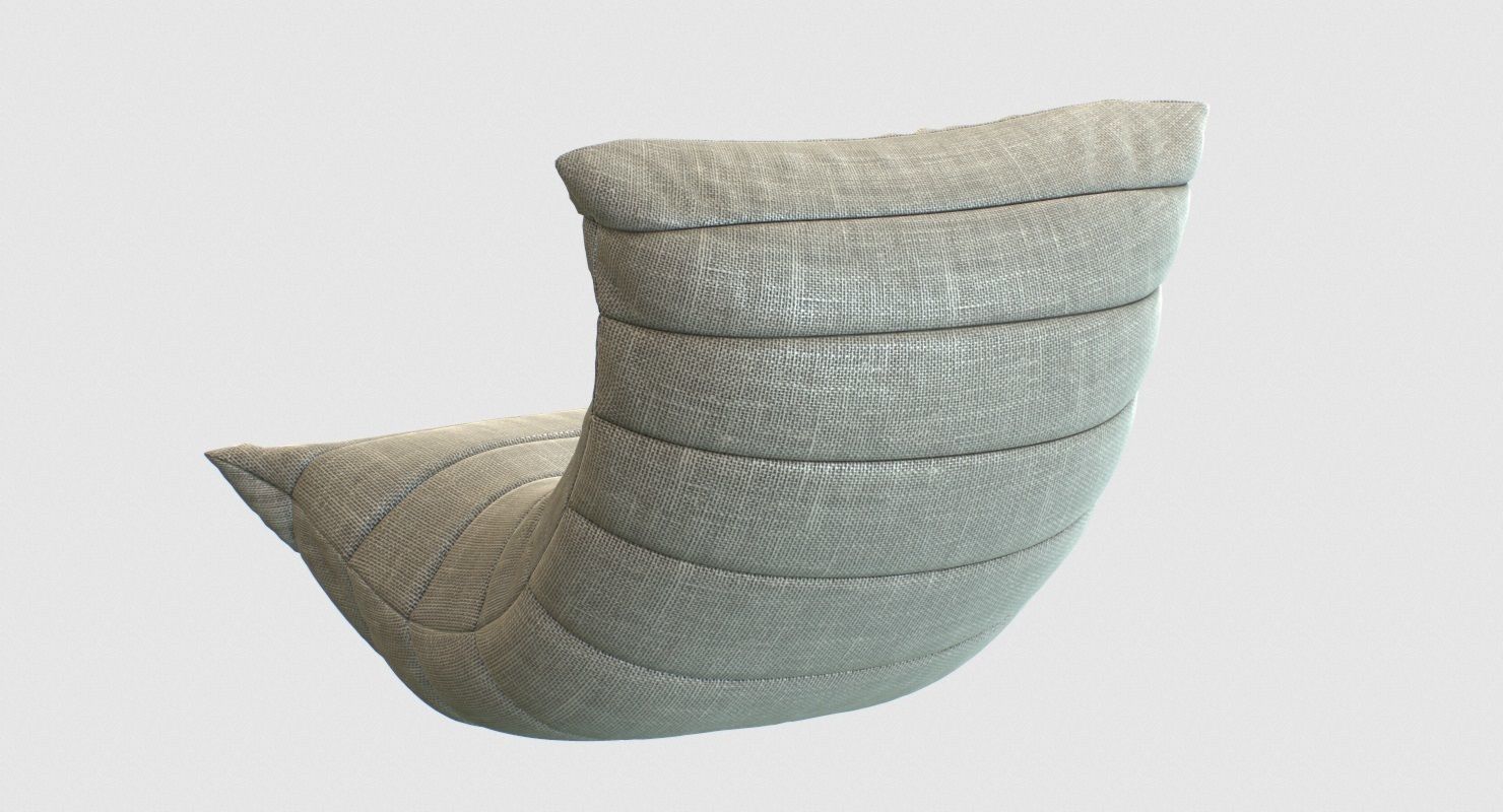 Lounge Bag Low-poly 3D model_6