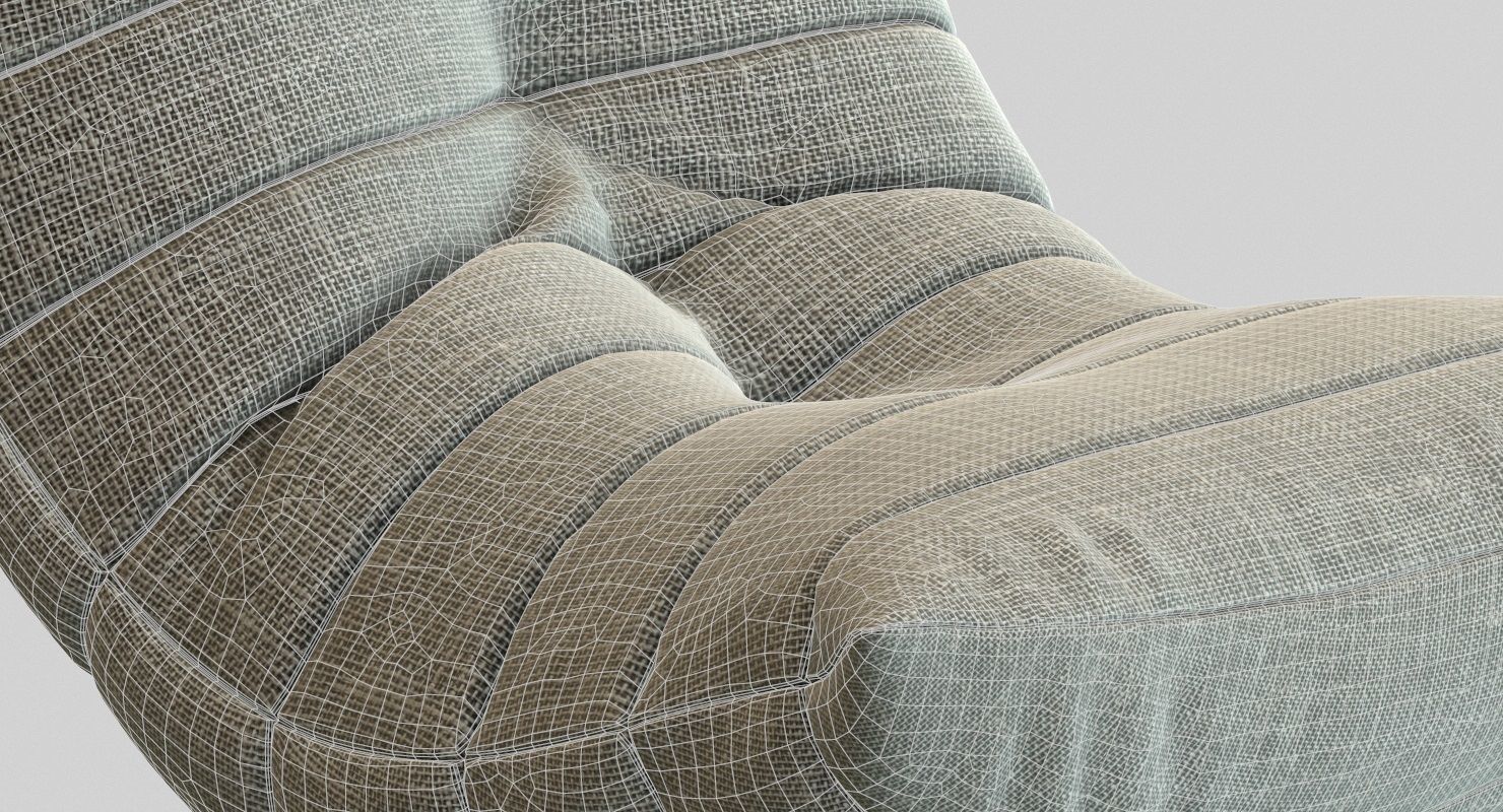 Lounge Bag Low-poly 3D model_11