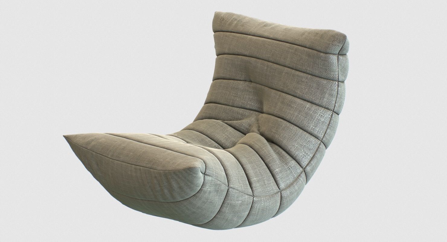 Lounge Bag Low-poly 3D model_8