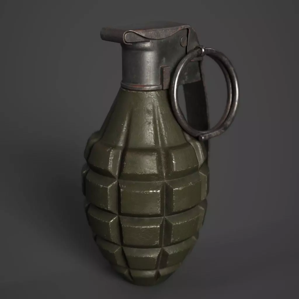 MK2 Grenade Free low-poly 3D model_0