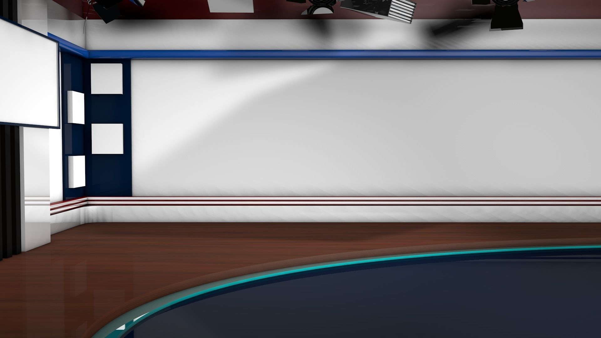 Virtual Studio 001 - News Studio 3D model_3